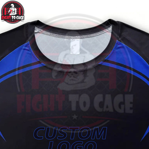 Combinaison de compression par sublimation pour BJJ, Jiu Jitsu, grappling, entraînement, ensemble 2 pièces imprimé en spandex/nylon, rashguard à manches longues pour homme - Product Image 3