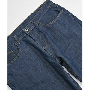 Pantalon droit confortable en denim pour hommes, coupe flatteuse, poches fonctionnelles, respirant, délavé, décontracté - Product Image 4
