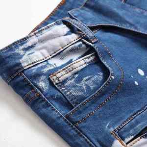 Pantalones de Mezclilla Modernos, Ajustados, de Pierna Estrecha, con Lavado Oscuro, Estilo Elegante, Perfectos para Fiestas y Ocasiones Semi Formales - Product Image 6