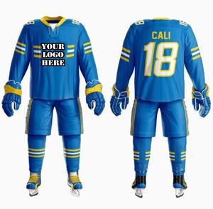 Maillot de Hockey sur glace sur mesure coque et chaussettes uniforme de Hockey sur glace sublimation avec votre logo personnalisé - Product Image 3