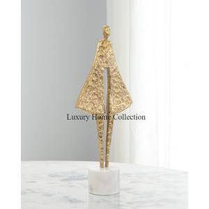 Estatua y escultura de aluminio fundido en forma de cactus, Color dorado, pulido brillante, aspecto atractivo, estilo moderno, acento de decoración - Product Image 6