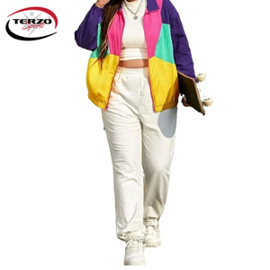 Different Color Latest Design Women Zipper Windbreakers Low MOQ Top Quality Windbreakers for Adults - Product Image 2