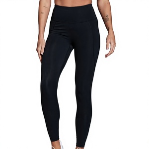 High-Waist Solid <b>Pattern</b> Yoga <b>Legging</b> Elastic Waist Quick-Drying Fitness Pants Custom Logo Print OEM Services - Product Image 1
