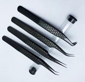 Pince à cils professionnelle à bas prix Top haute qualité outils de beauté pince à cils meilleure prise pince à cils couleur beige - Product Image 6