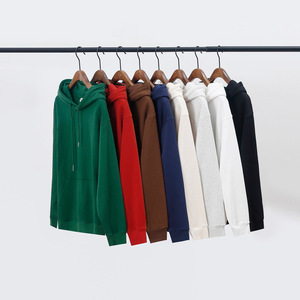 Approvisionnement d'usine personnalisé 380g goutte épaule 100% coton sweats à capuche unisexe haute qualité sweats à capuche vierges en vrac - Product Image 1