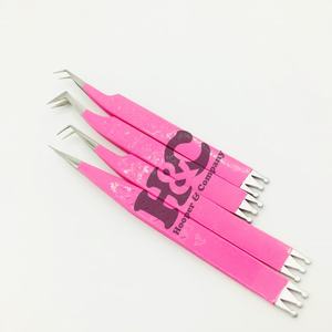 Pinzas para Pestañas Nuevas, Pinzas de Color Rosa Oscuro para Extensiones de Pestañas, Pinzas de Acero Inoxidable Sostenible con Punta de Fibra - Product Image 6