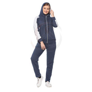 Ensemble de survêtement décontracté 2 pièces pour femme, avec logo personnalisé, grande taille, à capuche, 100 % coton respirant, sweat-shirt et pantalon de jogging - Product Image 4