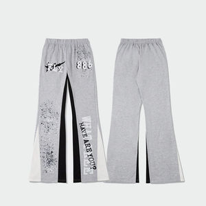 Pantalon homme à séchage rapide lavé taille élastique respirant hommes décontracté coton imprimé fait Joggers pour Street Wear pantalon de survêtement évasé - Product Image 3