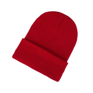 หมวกบีนนี่ถักสีพื้นหมวกฤดูหนาวอบอุ่นสีพื้นนุ่มออกแบบโลโก้ได้ตามต้องการ - Product Image 2