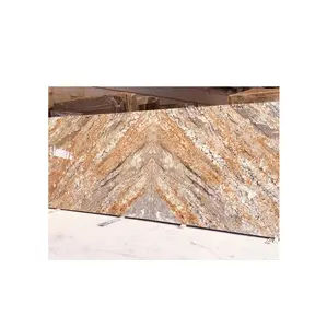 印度最苛刻的天然石材阿玛尼金北花岗岩板，用于内墙和地板，国际航运