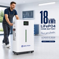 Stock UE, batterie solaire lithium-ion 18 kWh 51,2 V 360 Ah pour la sauvegarde d'énergie domestique, également disponible en 400 Ah 720 Ah, stock Allemagne