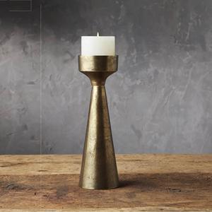 Candelabro de tallo largo de Metal dorado antiguo, soporte minimalista de forma cuadrada Vintage, juegos al por mayor para decoración del hogar - Product Image 2