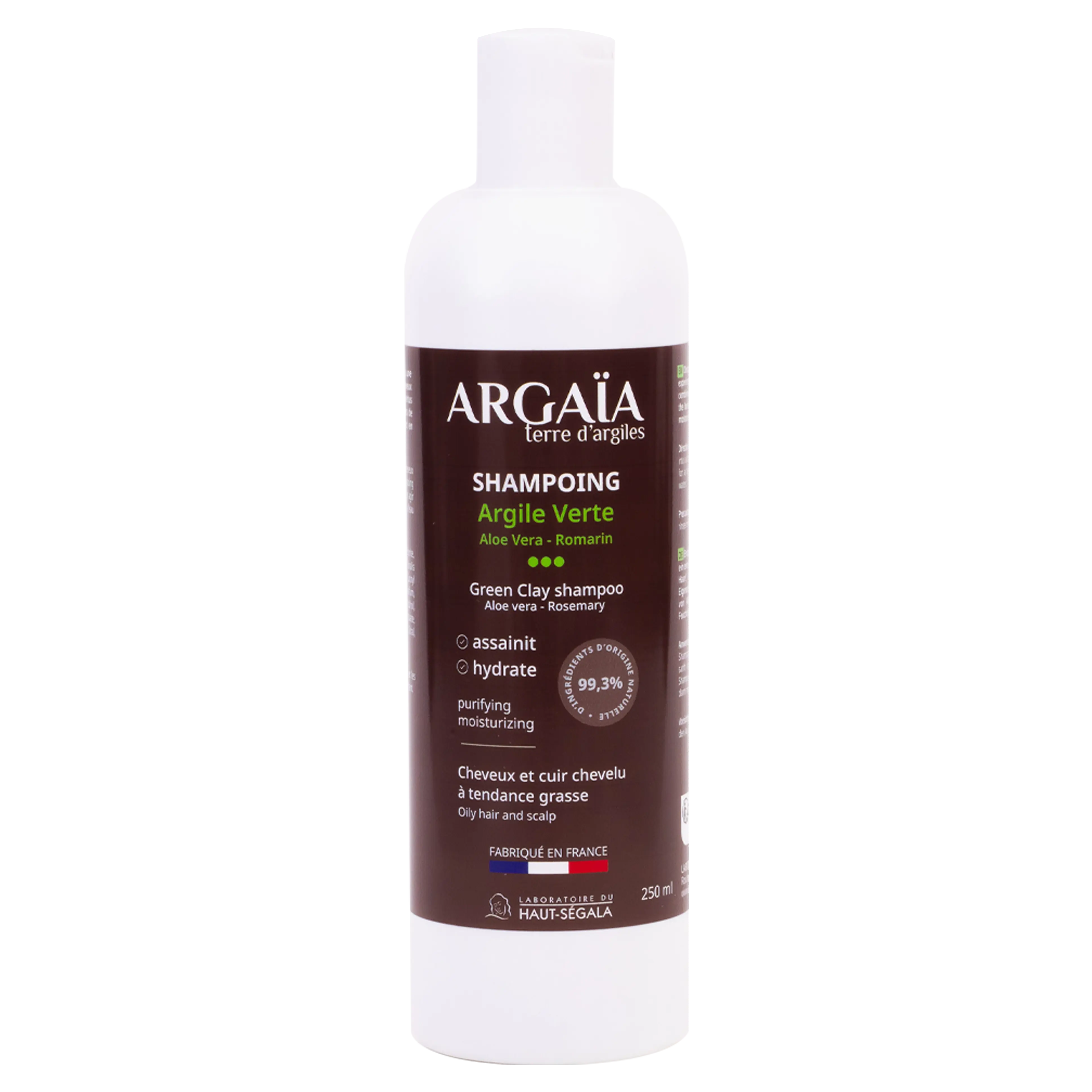 ARGAIA Natural Hair Growth Shampoo Green Clay infused Rosemary Aloe Vera Minerals Moisturizing Smoothing Nourishing Oil Home Use