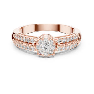 แหวนหมั้นเพชรเพาะเลี้ยงในห้องปฏิบัติการทองคำ 14K สีเหลืองสำหรับผู้หญิง |   ทองคำชุบเคลือบเงาได้รับการรับรองจาก IGI สำหรับงานแต่งงานและวันครบรอบ - Product Image 2