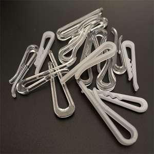 Pinces à chemise en plastique transparentes en forme de U, durables, avec dents pour chemises habillées pour hommes - Product Image 2