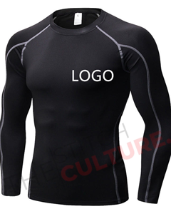 Camisetas Deportivas Personalizadas para Hombre, Manga Larga, Ajuste Delgado, Compresión, Secado Rápido, Poliéster, Ropa de Entrenamiento y Fitness - Product Image 4
