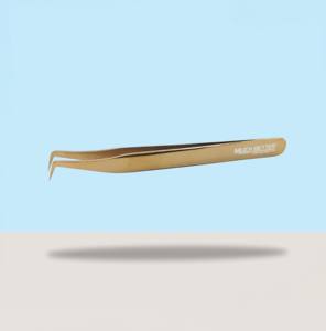 Vente en gros de pinces à cils de séparation d'isolement pointue et pointue, couleur or plasma, pince à cils en acier inoxydable - Product Image 5