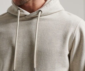 Sudaderas con capucha de algodón 100% ajustadas para hombre, color liso con diseño bordado de bolsillo de canguro para la temporada de otoño - Product Image 3
