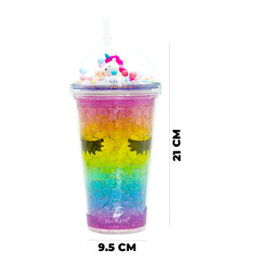 Borraccia Termica Durevole in Acciaio Inossidabile e Plastica con Simpatico Design della Maniglia, per Feste Aziendali, Bevande Fredde, con Coperchio a Cupola e Cannuccia - Product Image 3