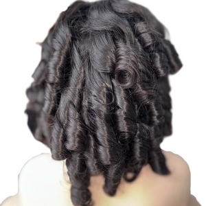 Perruque noire rebondissante de haute qualité en cheveux naturels bruts, avec fermeture frontale, 100 % cheveux humains vietnamiens - Product Image 6