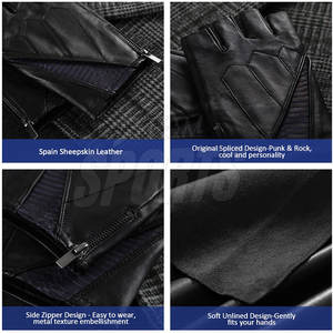 Durable Leather <b>Fingerless</b> <b>Gloves</b> for Weightlifting and Outdoor Sports Strong Grip Design - Product Image 2