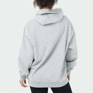 Dernier design de sweat-shirt à capuche pour femmes, sweat-shirt à capuche court tendance, coupe ample, décontracté, couleur unie, pull à capuche pour femmes - Product Image 3