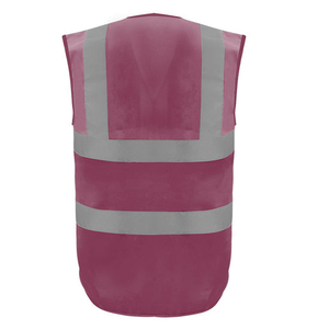 Chaleco de seguridad de construcción de malla de poliéster impermeable transpirable de alta visibilidad personalizado estilo informal de talla grande con características de trabajo reflectantes - Product Image 6