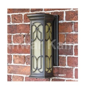 Venta caliente de bronce de una sola bombilla de media pared linterna decorativa para el hogar jardín Parque patio balcón - Product Image 4