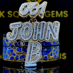 จี้ทองคำขาว 14k สุดฮิต ตัวอักษรขนาดใหญ่ ประดับเพชร VVS คุณภาพสูงจากแล็บ ดีไซน์ฮิปฮอป สำหรับงานปาร์ตี้ คอลเลคชั่นเครื่องประดับแฟชั่น - Product Image 3