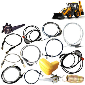 Pièces détachées JCB, pièces de câble pour chargeuse-pelleteuse JCB 3CX - Câble de levier d'accélérateur, ressort, bouton - Product Image 1