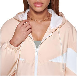 High Quality 2025 Custom Casual Women Windbreaker Jacket <b>Hoodie</b> Windbreaker Windproof Light Wind Breaker Jacket for Women - Product Image 5