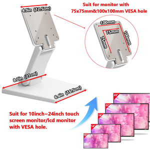10-27 "ขาตั้งจอภาพ LED แบบพับได้ขาตั้งทีวี LCD ปรับได้ขาตั้งจอภาพโลหะคอมพิวเตอร์ตั้งโต๊ะ<span class=keywords><strong>100</strong></span> <span class=keywords><strong>VESA</strong></span> - Product Image 3