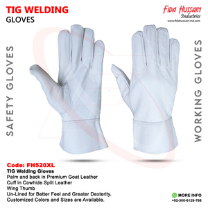 Hot Selling Welding Gloves Premium Goat Leather Gloves Wing <b>Thumb</b> <b>Cuff</b> in Split Leather Best Quality Leather TIG Welding Glove - Product Image 6