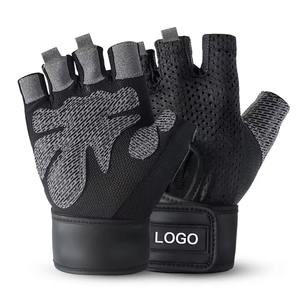 Guantes de gimnasio de cuero de alta calidad unisex, guantes deportivos de entrenamiento personalizados para levantamiento de pesas, alta calidad para - Product Image 1