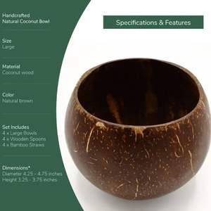 ช้อนกะลามะพร้าวออร์แกนิกเป็นมิตรกับสิ่งแวดล้อมงานทำมือคุณภาพสูงเครื่องใช้บนโต๊ะอาหารที่เก็บของโดยตรงจาก lavihexco - Product Image 5