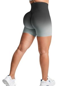 Shorts de Yoga de Cintura Alta para Mujer, Leggings Deportivos con Patrón Sólido, Spandex/Nailon Reciclado, Ropa Deportiva para Gimnasio y Fitness - Product Image 3