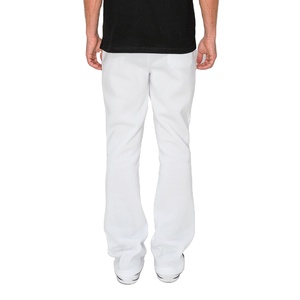 Comfort Fit Flare <b>Joggers</b> For Men Cotton <b>Polyester</b> Wide Leg Casual Gym Streetwear Pants Custom OEM Private Label Manufacturer - Product Image 4