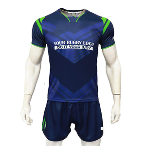 Vente en gros Ensembles de maillots de rugby respirants personnalisés Uniformes de sublimation Spandex/Polyester antibactérien à séchage rapide - Product Image 1