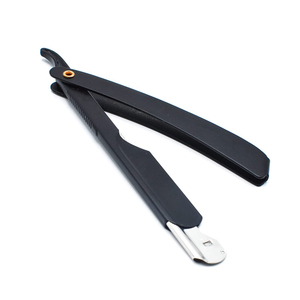 Rasoirs allemands en acier inoxydable à demi-lame sur mesure pour hommes Rasoir de sécurité noir pour le visage et le corps Élégant pour le salon - Product Image 4