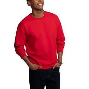 Sweat-shirt à col rond en coton lourd brodé avec logo personnalisé à bas prix pour hommes - Product Image 2