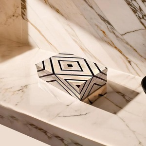 Boîte à bagues recyclable en papier Abat-jour en nacre de luxe avec design classique pour éclairage doux - Product Image 5