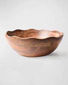 Polished Acacia <b>Wood</b> <b>Salad</b> <b>Bowl</b> & <b>Bowls</b> Eco-Friendly Home & Business Gifts - Product Image 2