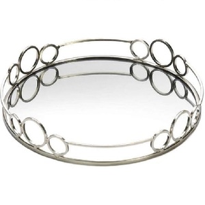 Nouveau plateau de service de nourriture de forme ronde noire en métal solide conçu avec plateau de produit d'ustensiles de cuisine fini enduit de poudre pour la maison - Product Image 5