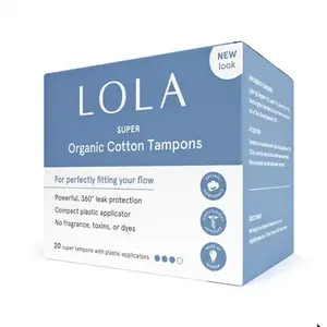 Lola Biologisch Katoen Ongeparfumeerde Tampons, Super Plus Absorptievermogen-Natuurlijke Ingrediënten, Chloor En Toxinevrij