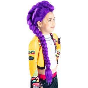 Peluca Infantil Rumi de Demon Hunters de K-Pop, Fibra Sintética Resistente al Calor, Estilo Trenzado para Halloween y Cosplay, Producto de Calidad - Product Image 3