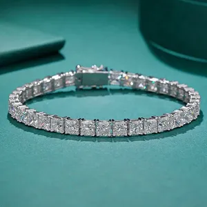 Cadeau pour la Saint-Valentin, bracelet tennis en diamant cultivé en laboratoire HPHT CVD en or 9K 14K 18K, bijoux classiques en diamant créé en laboratoire pour femmes - Product Image 1