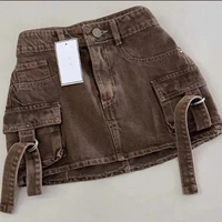 Shorts de Mezclilla para Mujer, Cintura Alta, con Bolsillos 3D, Estilo Hip Hop, Casual, Holgado, Transpirable, de Alta Calidad, 2025