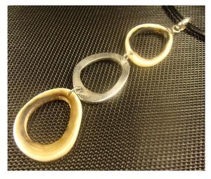 Fabriqué à la main corne de buffle pendentif collier naturel Double boucle Design mode déclaration bijoux pour femmes en gros de l'inde - Product Image 1