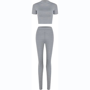 Conjunto de Yoga sin Costuras de 5 Piezas, Camisetas Deportivas, Top Corto, Sujetador Deportivo, Leggings, Ropa Deportiva Activa, Traje de Fitness, Conjunto de Yoga para Mujer - Product Image 2