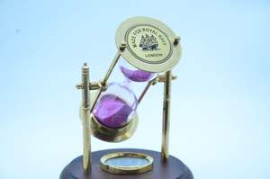 Reloj de Arena Antiguo de Latón con Brújula, Reloj de Arena Náutico, Adorno Decorativo - Product Image 6